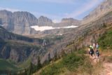 Grinnell_Glacier_167_08072017 - The continuing context of the Grinnell Glacier Trail providing satisfying views of Grinnell Falls throughout this stretch