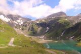 Grossglockner_148_07122018 - Looking towards the reservoir closed in by a cirque with the Nassfeld Waterfall spilling into the reservoir