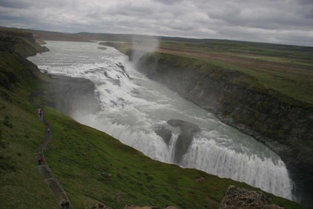 Gullfoss_095_06222007 - This is the view of Gullfoss from the upper car park, which requires a little bit more walking but not that much more