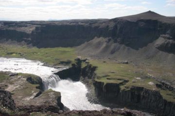 Hafragilsfoss was the third of four major waterfalls on the glacial river Jökulsá á Fjöllum that we visited within the vast protected area of Vatnajökull National Park (formerly Jökulsárgljúfur...