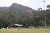 Halls_Gap_030_11142017 - Another contextual look at the recreational centre oval with kangaroos grazing on the field and mountains in the background