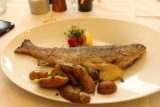 Hallstatt_678_07052018 - This was Julie's local trout dish served up at the Seehotel Gruner Baum in Hallstatt