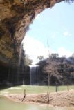 Hamilton_Pool_067_03122016 - The waterfall at Hamilton Pool was right next to a deep overhang