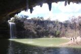 Hamilton_Pool_118_03122016 - Looking out across the Hamilton Pool towards the little beach from within the alcove