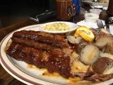 Hanksville_004_iPhone_04012018 - This was the baby back ribs that Mom got from Duke's Slickrock Grill that she shared with the kids