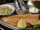 Hanksville_006_iPhone_04012018 - This was the mountain trout that Julie got from Duke's Slickrock Grill that came from the Great Salt Lake