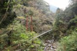 Harafudo_Falls_039_10222016 - Looking back at the suspension bridge over Hachijogawa near the start of the actual waterfall walk