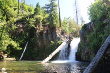 Hatchet Creek Falls (also known as Lions Slide Falls) was one of those waterfalls that we really had to earn with a few scrapes along with bumps and bruises thanks to a fairly uncomfortable scramble..