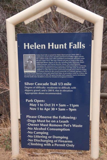 Helen_Hunt_Falls_001_03222017 - Sign at the Helen Hunt Falls