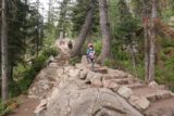Hidden_Falls_Jenny_Lake_039_08132017 - Context of Julie and Tahia continuing up the rock steps on the Hidden Falls Trail during our August 2017 hike
