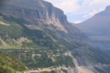 Hidden_Lake_276_08062017 - Looking towards the east end of the Going to the Sun Road in context with some of the dramatic mountains towering over it