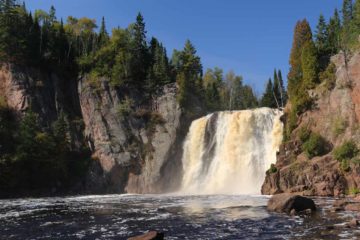 The High Falls of the Baptism River was a gushing waterfall that really impressed Julie and I with its size as the Baptism River dropped 100ft (said to be the highest entirely in the state of...