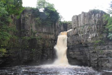 High Force impressed us with its gushing flow as it plunged 21m into a wide but turbulent plunge pool thanks to the River Tees flowing in full spate from all the unsettled weather that the area had...