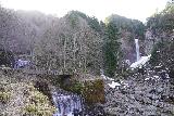 Hirayu_Otaki_048_04122023 - Juxtaposition of a man-modified pair of waterfalls and the Hirayu Great Falls during our mid-April 2023 visit (I didn't recall the man-modified waterfalls from my October 2016 visit)