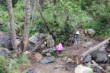 Holy_Jim_Falls_048_04102016 - Julie and Tahia traversing what would be yet another creek crossing though it was quite trivial during our 2016 hike