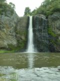 Hunua_Falls_013_12022004 - Looking across the plunge pool of Hunua Falls with lilypads