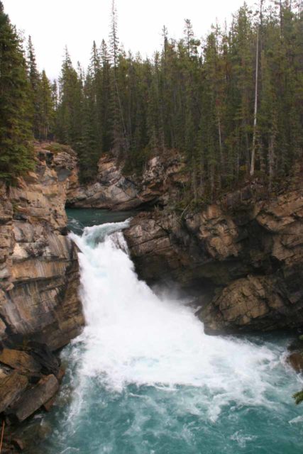 Icefields_Parkway_232_09212010 - One of the three drops of Lower Sunwapta Falls