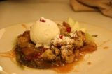 Jeremys_on_the_Hill_012_01222016 - The delicious apple cobbler with vanilla bean ice cream at Jeremy's