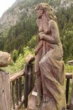 Jungfernsprung_033_07122018 - A wooden carving of the maiden representing the namesake Jungfernsprung