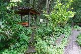 Kamabuchi_041_07092023 - Looking back across some gazeebo with a rest bench facing the Kamabuchi Falls