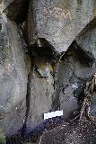 Kapena_Falls_063_11252021 - Closeup look at a kapu sign supposedly protecting petroglyphs around Kapena Falls
