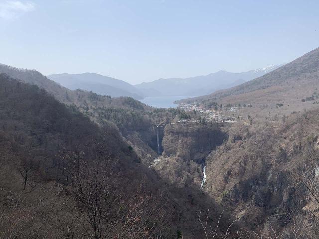 Kegon_003_iPhone_04142023 - A comprehensive panorama as seen from the observation deck atop the Akechidaira Ropeway revealing Lake Chuzenji, Kegon Falls, Shirakumo Falls, and the lower slopes of Mt Nantai to the right
