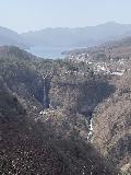 Kegon_004_iPhone_04142023 - Portrait look at the Kegon Falls, Shirakumo Falls, Lake Chuzenji, and the Chuzenji Onsen town as seen from atop the Akechidaira Ropeway