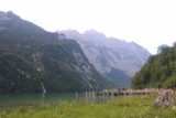 Konigssee_139_07012018 - Looking back towards the boat dock at Salet with the Schrainbachfall opposite Lake Koenigssee from it 