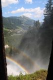 Krimml_Waterfall_123_07142018 - Looking towards a double rainbow right at the brink of the bottommost of the Krimml Waterfalls
