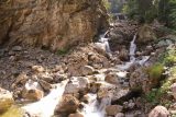 Kuhflucht_Waterfall_080_06272018 - At the end of the spur trail that descended from the main trail then followed along the Kuhfluchtgraben, I eventually ended up with this view of some lower cascades beneath the footbridge traversing the stream itself