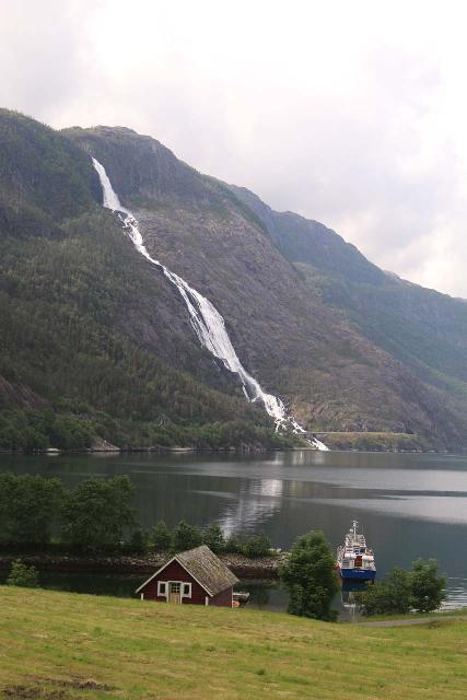 We visited Langfossen (one of Norway's tallest waterfalls) while driving the E134 en route to Odda from Stavanger