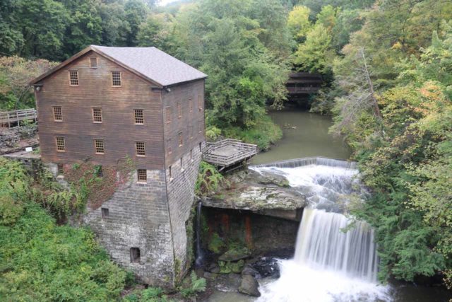 Lanternmans_Falls_097_10042015 - Lanterman's Falls with Lanterman's Mill and the Covered Bridge
