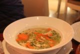 Las_Vegas_17_018_04212017 - Julie's cleaner starter of chicken soup at Wolfgang Puck's