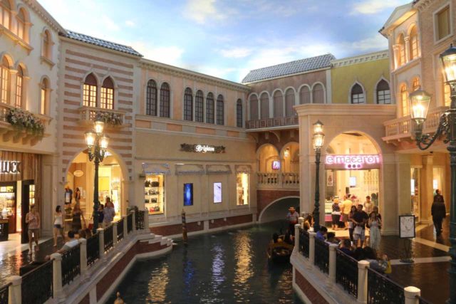 Las_Vegas_17_185_04222017 - Of the casinos on the Las Vegas Strip, perhaps Julie and I were most nostalgic when it came to the Venetian because its re-creation of the Grand Canals in perpetual twilight reminded us of Venice