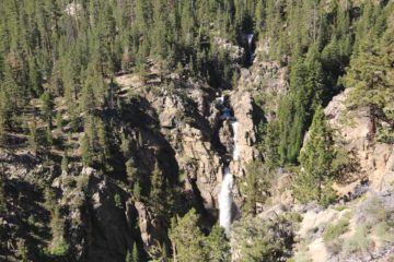 Leavitt Falls was an attractive multi-tiered waterfall that was essentially a roadside stop.  The first time we came up here, we took Dad's now-defunct MPV up here from Mammoth, which struggled...