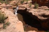 Left_Hand_097_04202017 - Looking down at the plunge pool beneath the Mill Creek Falls in Moab