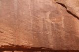 Left_Hand_110_04202017 - Looking at etchings on some red rock panel in Mill Creek Canyon where I wasn't sure if these were legitimate Ute petroglyphs or not