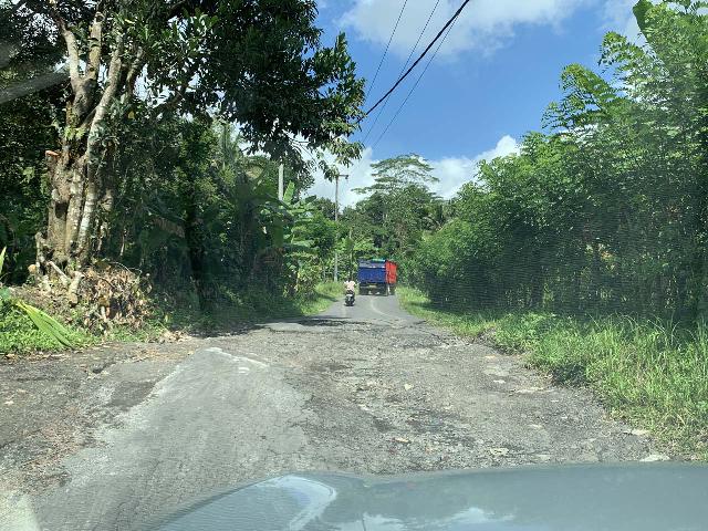 Lekeleke_014_iPhone_06202022 - Our driver had to carefully traverse some pretty beat up roads when driving between the Pelaga Eco Park to the Leke Leke Waterfall