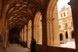 Leon_179_06122015 - Looking along the arched walkway flanking the courtyard in the Basilica de San Isidro in Leon