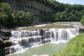 The Lower Falls of the Genesee River was the last of the three major waterfalls on the Genesee River in Letchworth State Park in Western New York. Although it lacked the height of the...