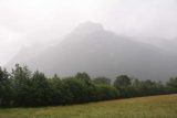 Leutaschklamm_018_06272018 - Looking through the rain towards what would have been beautiful mountains in a scenic valley en route to the Leutaschklamm