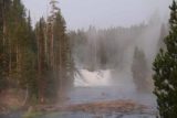 Lewis_Falls_Yellowstone_008_08112017 - Steamy view towards the Lewis Falls suggesting that the Lewis River must have had some degree of geothermal heating during our visit in August 2017