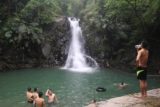 Liangshan_Waterfall_083_10282016 - With such steamy weather, these dudes had the right idea and went right into the plunge pool before the second Liangshan Waterfall to cool off