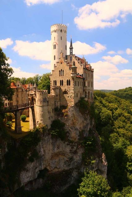 Lichtenstein_Castle_053_06232018 - Roughly a half-hour drive to the southwest of Bad Urach was the beautiful cliff-hugging Lichtenstein Castle, which reminded us very much of something Rapunzel might be letting her hair down from