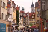 Lindau_169_06242018 - Looking back along the now-busy Maximilianstrasse towards the church towers in the background