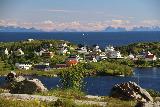 Lofoten_281_07032019 - Zoomed in look at the small fishing village of Sørvågen and the Atlantic Ocean