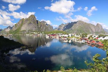 Laksforsen cascade in Grane municipality in Nordland Province in