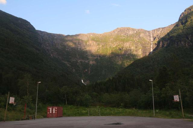 Lofthus_037_06232019 - This was the view of Skrikjofossen on right and Opofossen barely visible on the left from the Elvedalen Trailhead in late June 2019