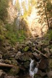 Lost_Creek_Falls_026_08102017 - Looking up at Lost Creek Falls as the sun started to penetrate the mini canyon during my August 2017 visit