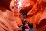 Lower_Antelope_Canyon_18_149_03312018 - Starting the final ascent up to the Lower Antelope Wash